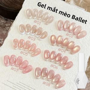 Sơn Móng Tay Dạng Gel Mắt Mèo WS Pure Desire Pink Moonlight Ballet 10ml Màu Vàng Trắng Ánh Kim Hạt Thủy Tinh Mới 2025 Màu Hồng Nude Trang Trí Móng Tay