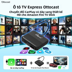 Thiết Bị Ottocast Car TV Mate Max Express 4 Trong 1 Hỗ Trợ CarPlay & Android Auto Không Dây Trình Chiếu Màn Hình DisplayPort Thiết Bị Phát Tín Hiệu TV Cho Ô Tô