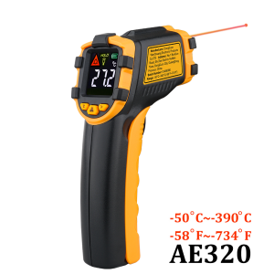 gvda | Digital Infrared Thermometer Laser Temperature Meter Non-contact Pyrometer Imager Hygrometer IR Termometro Color LCD Light Alarm