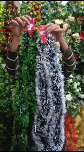 Tinsel Slinger Rumbai Hijau Salju 9 Cm Hiasan Pohon Natal 2 Meter Satuan Murah