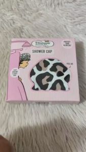 The Vintage Cosmetic Company Leopard Print Shower Cap - Lightweight Elasticated Waterproof and Reusable