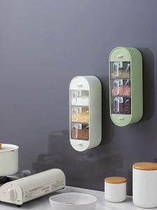 SANCY Wall Mounted Kitchen Household Shelf Salt Spices Seasoning Box Organizer Rack - Fulfilled by SANCY