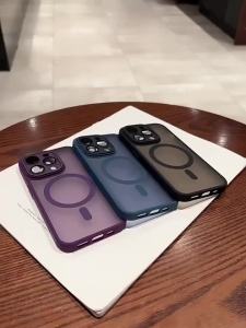 Luxury Matte Armor For Magsafe Magnetic Wireless Charging Case For iPhone 11 12 13 14 15 16 17 Air Pro Max Plus Shockproof Cover