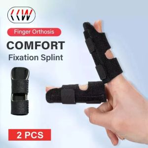 CCW 2PCS Finger Splint Brace Trigger Finger Adjustable Finger Support Brace Fingers Orthosis for Arthritis and Ligament Pain