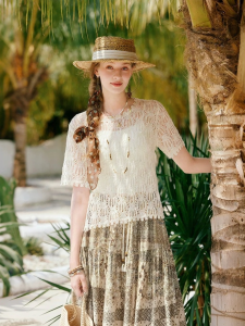 XIANGYING | Breathable Sheer Womens Blouse