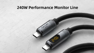 HAGIBIS SX03S 240W USB-C Fast Charging Cable with LED Display 480Mbps Data Transfer PD3.1 Compatible E-Marker Chip for Safe Charging