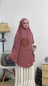 Hijab Khimar Maryam Non Pad Jumbo Size XXXL Cringkle Airflow Premium - Jilbab Muslim Umroh Syari Panjang