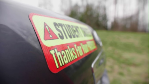 Reflective New Driver Magnet Sign Car Safety Sticker Metal Surface Waterproof 24x8cm