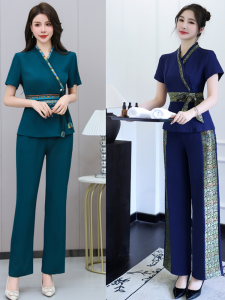 New Thai Massage Spa Foot Therapist Work Uniform Health and Beauty SPA Professional Clothing Set for Women