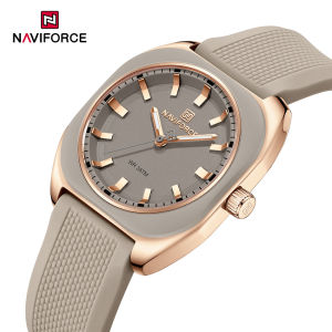 Naviforce | NAVIFORCE Simple Watches For Woman Quartz Polygon Dial Soft Silicone Strap Luminous Watch Ladies Luxury Design Wristwatch NF5061