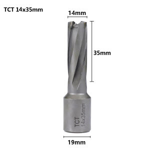 XCAN 12-32mm TCT Annular Cutter Magnetic Drill Bits Hard Alloy Hole Saw With 3/4" Weldon Shank 35mm Cutting Depth For Metal