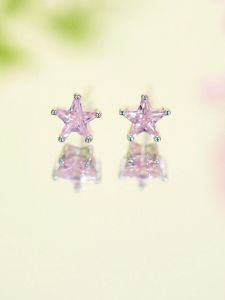 ต่างหูเพชรทรงดาวประกายประกายสำหรับผู้หญิง ดีไซน์หรูหรา เครื่องประดับแฟชั่น โลหะผสม ประดับด้วยโลหะสำหรับผู้หญิง