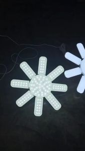 หลอดไฟ LED หลอดเพชร หลอดใบพัด 8 แฉก 480W หลอดไฟ LED หลอดไฟทรงใบพัด หลอดไฟใบพัด พับเก็บได้ (แถมขั้วสาย)