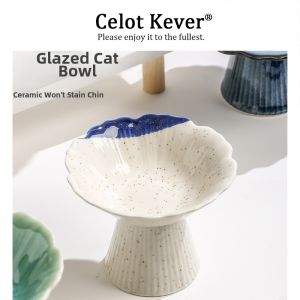 Ceramic Pet Food Bowl Neck Protection