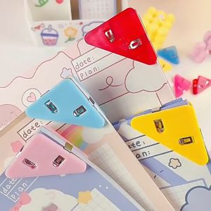 ONE-A119 Paper Clip Segitiga Warna Warni aesthetic Klip Sudut Jepitan Buku Akrilik / Penjepit Kertas