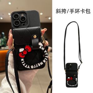 Cute Cartoon Xiaomi Mi15 Phone Case with Lanyard Crossbody Redmi Note14 Ring Holder K80 Coin Purse Mi13 Compatible KT New Model