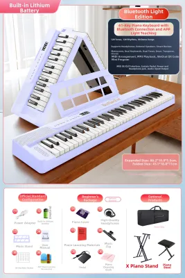 BEETHOSTAR | Foldable Weighted-key Electronic Piano 61 Keys