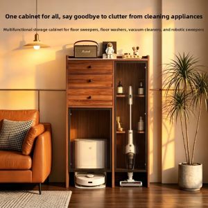 Robotic Vacuum Organizer Storage Cabinet For Cleaning Devices