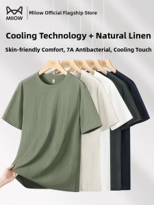 MiiOW | Cool Sensation Linen Cotton Blend T-Shirt for Men