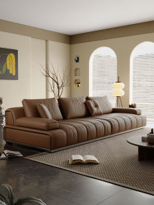 Minimalist Luxurious Leather Sofa for Large Houses