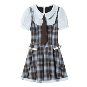 School Style Summer Tie Waist Skirt