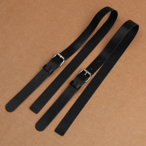 Silver Buckle Genuine Leather 2cm Wide Adjustable Anti-Aging Durable Shoulder Strap for Pants And Skirts Womens Fashion Accessory
