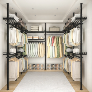 QIUZHANGJIA | Heavy-duty Standing Garment Rack Indoor Use