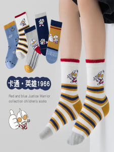ถุงเท้าเด็กผ้าฝ้ายแท้ฤดูใบไม้ร่วงและฤดูหนาว ถุงเท้าชายครึ่งแข้งฤดูใบไม้ร่วงและฤดูใบไม้ผลิ ถุงเท้าเด็กผ้าฝ้ายลายการ์ตูน