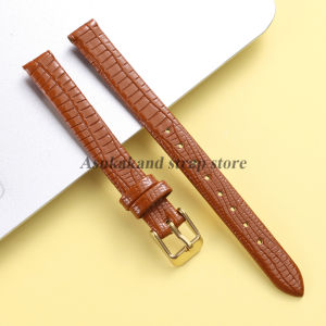 Ultra-thin Lizard-Patterned Leather Watch Band 10mm 12mm 14mm 16mm Universal Women Bracelets Small Size WatchStrap Accessories