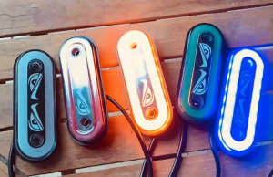 giá 1 cái Đèn sườn xe tải Đèn trang trí ô tô MẮT LED TRÒN 2 chế độ điện 12v và 24v