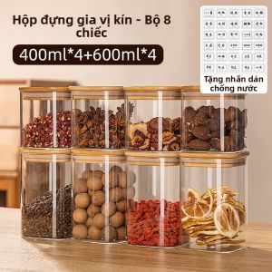 Chai Lọ Gia Vị Thủy Tinh Cao Borosilicate Đóng Kín