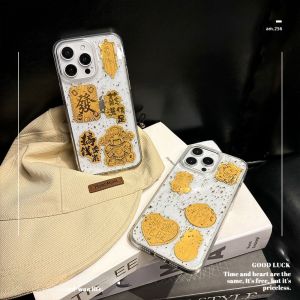 เคสโทรศัพท์อะคริลิกใสสำหรับ iPhone 16PRO เรียบง่ายและมีเอกลักษณ์ ป้องกันการตกหล่น ลายทองคำ ลายเงิน ลายดอกไม้ ลายดอกไม้ ลายดอกไม้