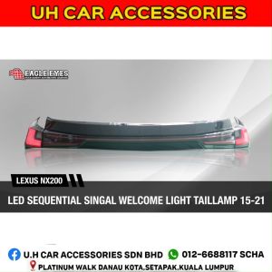 LEXUS NX200 2015-2021 LED SEQUENTIAL SIGNAL WELCOME LIGHT TAILLAMP WITH GARNISH LAMP