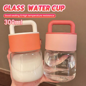 Jozoo 300ml Portable Water Cup Student Water Bottle Transparent Cup With Handle