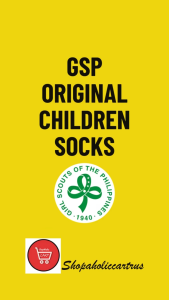 ORIGINAL GSP SOCKS WHITE FOR CHILDREN GIRL SCOUT OF THE PHILIPPINES
