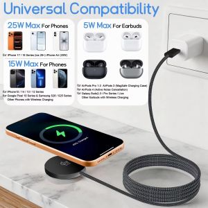 NEW 25W Super Fast Wireless Charger With USB C Cable For iPhone 18 17 16 15 Pro Max Samsung Huawei Qi2.2 Fast Charging Pad  >