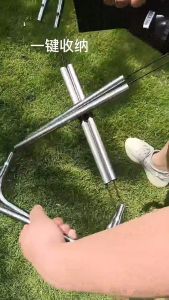 Portable Ultralight Foldable Stool Stainless Steel Folding Chair with Bag for Outdoor Fishing Camping Mountaineering