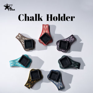 CRICAL Pool Cue Chalk Holder PU Leather Magnetic Pool Chalk Holder Portable Billiard Chalk Holder  Square Billiard Accessories