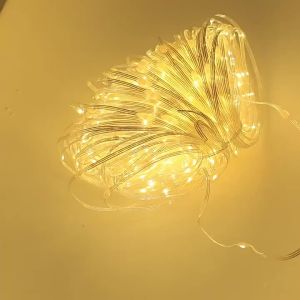 1PC 20M/30M/50M/100M Solar Cord String Light with 8-Mode Remote Control Used for Garden Courtyard and Party Decoration