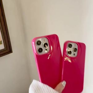 Candy Soild Color Jelly Soft Case For iPhone 11 12 13 14 15 Pro Max XR XXS Max 7 8 Plus 12 14 13 Pro max  SE 2020 กรณีโทรศัพท์สำหรับ  Anti-fall Soft Tpu Shockproof Back Cover