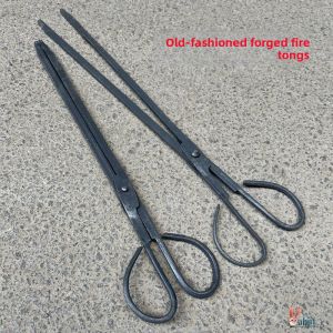 Thickened Old Style Fire Tongs Home Use Coal Clamping Tool Long Garbage Clamp Carbon Fire Clamp Fire Shears Clamp