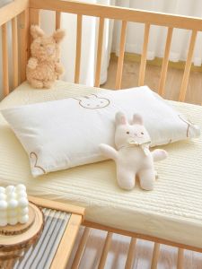 Childrens Pure Cotton Pillow Suitable for 1-3-6 Year Old Kindergarten Babies Cotton Pillow for Infants Oatmeal Pillow for Babie