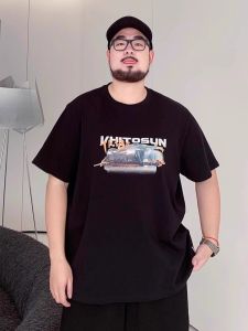 Loose Fit Casual Short Sleeve T-Shirt for plus Size Men Versatile round Neck Half Sleeve Shirt Summer Trendy Youthful Style