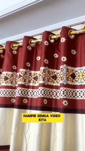 Gorden Pintu Dan Jendela Model Smokring 12 Lubang Motif Minimalis Batik Terlaris