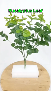 [Ready Stock] Artificial Eucalyptus Leaf Plant 48cm / Daun Hijau Hiasan Tiruan Plastik / Bunga Tangan Hand Bouquet / Fake Green Leaf Leaves Home Decoration & Wedding Indoor Outdoor / 仿真尤加利叶子