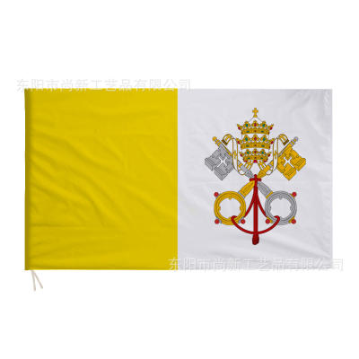 Cờ Quốc Gia Công Giáo Vatican Polyester Thủ Công Mỹ Nghệ Mùa Xuân Yafang Đồ Trang Trí Nhà Cửa Cờ Tru