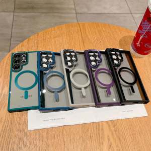 Magnetic Absorption Metal Phone Case Full Cover Lens Protection Shockproof for Samsung S25 Ultra S24 Ultra S23 plus S22 S20FE S21
