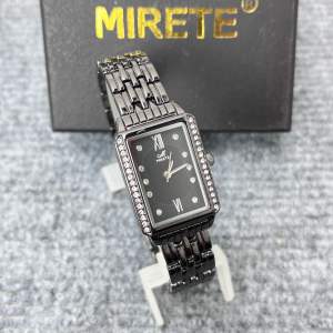 Jam Tangan Wanita Mirete R260 Quartz Original Fashion Elegan Mewah Trendy Stylish Persegi Panjang