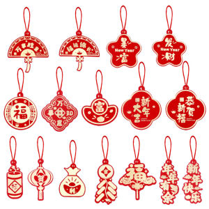 【On Sale】16Pcs ที่ห้อยตกแต่งงูแขวนนำโชคปีใหม่2025สำหรับบ้านร้านค้าสำนักงาน