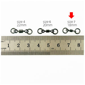 30pcs Black Carp Fishing Accessories Double Swivel Rig Rings Ball Bearing Rolling  Circle Hooks Fishing